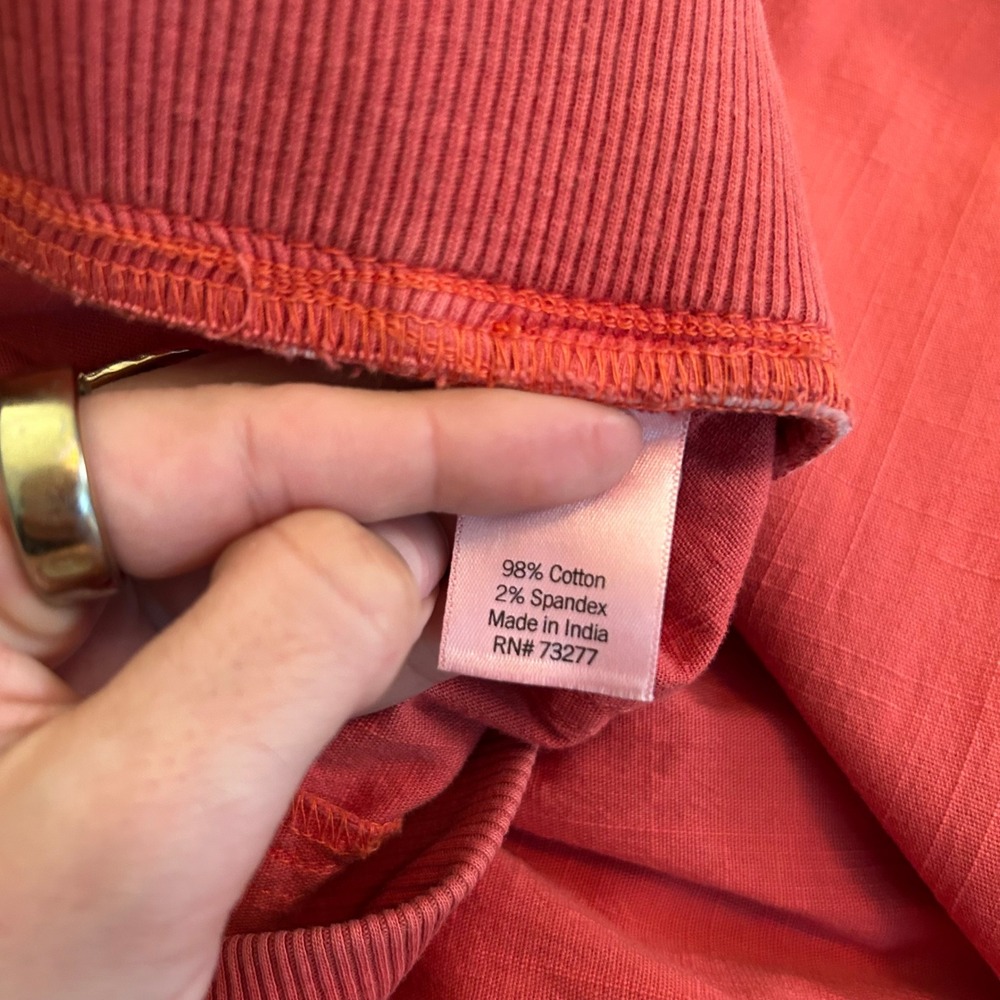 Americana Sonoma Relaxed Fit Red Utility Crop Pants L Casual Minimal Comfort - Picture 4 of 8